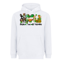 White peace love st patricks Heavyweight Hoodie - AdoDesignShop