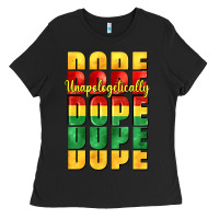 Black unapologetically dope cowgirl Ladies Tee - CowGirlArtShop
