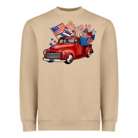 American Truck 4th Of July Heavyweight Sweatshirt | Teevron