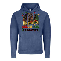 Vintage Denim Juneteenth celebrate freedom Vintage Hoodie - FaDigitalArtStudio