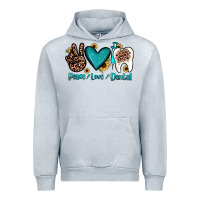 Heather Grey peace love dental Urban Hoodie - JahusDesignShop