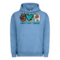 Pigment Pebble Blue peace love dental Urban Hoodie - JahusDesignShop