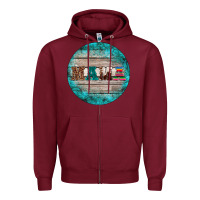Burgundy western turquoises mama ornament Zipper Hoodie - BarkalooDesign