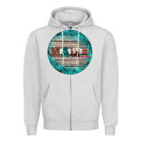 Dove Grey western turquoises mama ornament Zipper Hoodie - BarkalooDesign