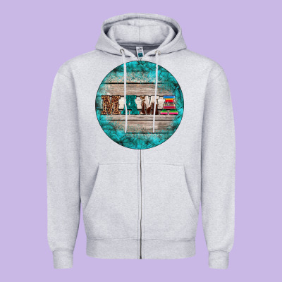 Western Turquoises Mama Ornament Zipper Hoodie Designed By Barkaloodesign