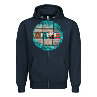 Navy western turquoises mama ornament Zipper Hoodie - BarkalooDesign
