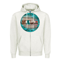 Oatmeal Heather western turquoises mama ornament Zipper Hoodie - BarkalooDesign