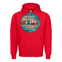 Red western turquoises mama ornament Zipper Hoodie - BarkalooDesign