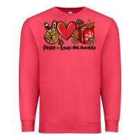 Cardinal peace love  hot chocolate Premium Sweatshirt - AdoDesignShop