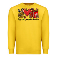 Lemon peace love  hot chocolate Premium Sweatshirt - AdoDesignShop