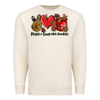 Sandshell peace love  hot chocolate Premium Sweatshirt - AdoDesignShop