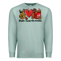Seafoam peace love  hot chocolate Premium Sweatshirt - AdoDesignShop