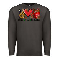 Smoke peace love  hot chocolate Premium Sweatshirt - AdoDesignShop