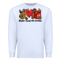 White peace love  hot chocolate Premium Sweatshirt - AdoDesignShop
