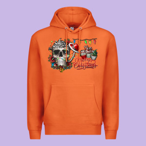 Merry Christmas  Skull Premium Hoodie Designed By Cowhidedigitalart