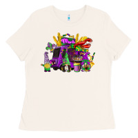 Bone mardi gras gnome truck Ladies Tee - CowGirlArtShop