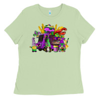 Matcha mardi gras gnome truck Ladies Tee - CowGirlArtShop