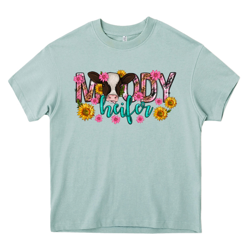 Moody Heifer Mother's Day Heavy Core Tee by texasbilliewilder | Teevron