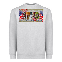 Heather Grey 1776 4th of july license plate Heavyweight Sweatshirt - BarkalooDesign