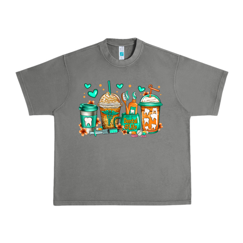 Dental Life Coffee Cups Urban Heavy Tee by Jasminsmagicworld | Teevron