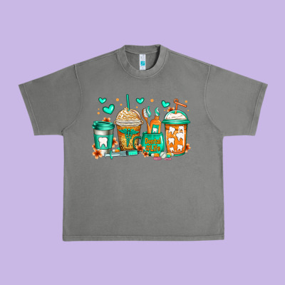 Dental Life Coffee Cups Urban Heavy Tee Designed By Jasminsmagicworld