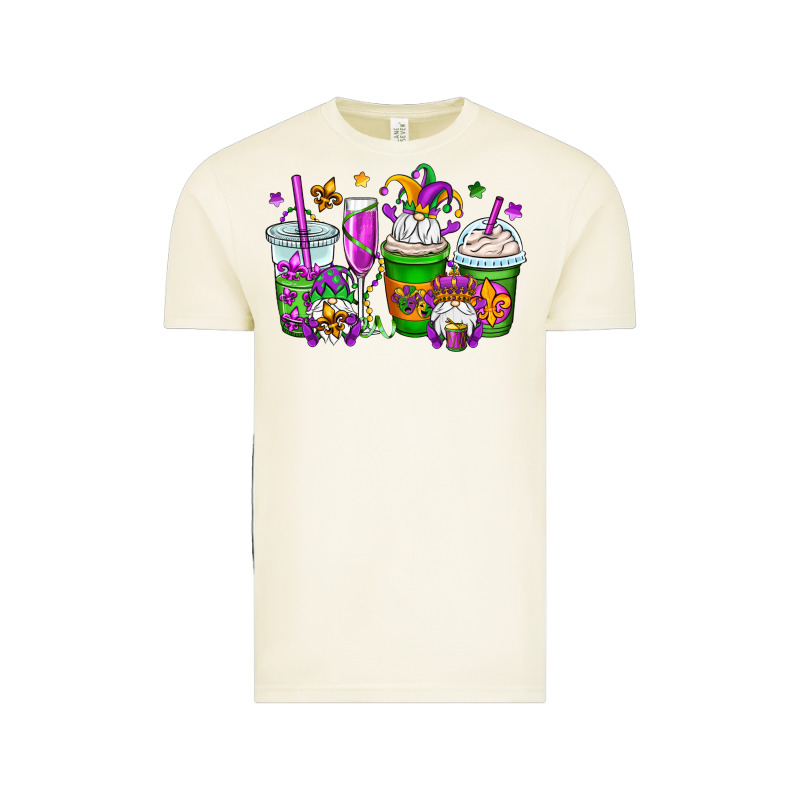Mardi Gras Gnomes Coffee Cups Vintage Tee by OliviaCreatesArt | Teevron