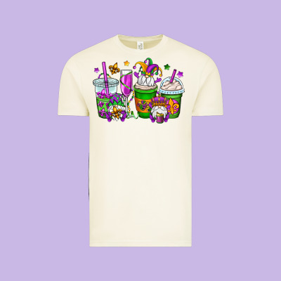 Mardi Gras Gnomes Coffee Cups Vintage Tee Designed By Oliviacreatesart