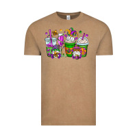 Vintage Coffee mardi gras gnomes coffee cups Vintage Tee - OliviaCreatesArt