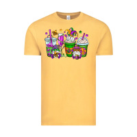 Vintage Mustard mardi gras gnomes coffee cups Vintage Tee - OliviaCreatesArt