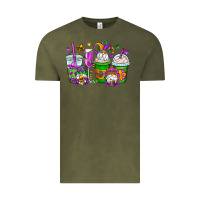 Vintage Olive mardi gras gnomes coffee cups Vintage Tee - OliviaCreatesArt