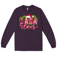 Plum Pink Christmas Mama Claus Long Sleeve Tee - FaDigitalArtStudio