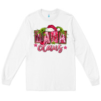 White Pink Christmas Mama Claus Long Sleeve Tee - FaDigitalArtStudio