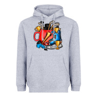 Heather Grey hockey coffee Heavyweight Hoodie - AdoDesignShop