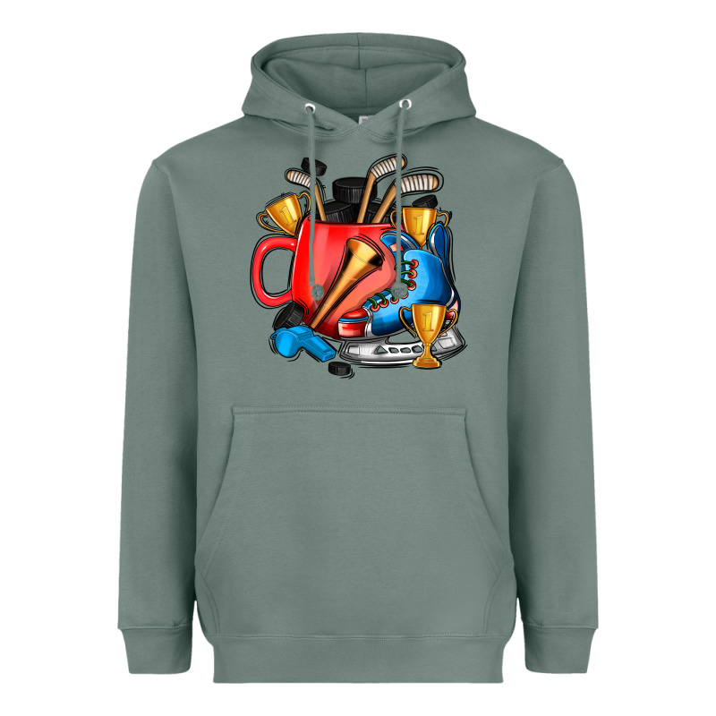 Hockey Coffee Heavyweight Hoodie by AdoDesignShop | Teevron