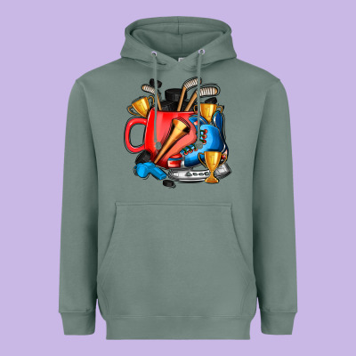 Hockey Coffee Heavyweight Hoodie Designed By Adodesignshop