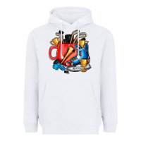 White hockey coffee Heavyweight Hoodie - AdoDesignShop