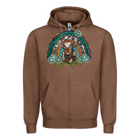 Chestnut turquoise gemstones brown baby cow  rainbow Zipper Hoodie - BarkalooDesign