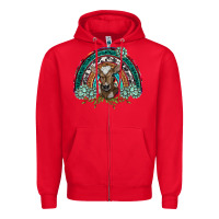 Red turquoise gemstones brown baby cow  rainbow Zipper Hoodie - BarkalooDesign