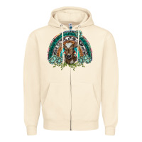 Sandshell turquoise gemstones brown baby cow  rainbow Zipper Hoodie - BarkalooDesign