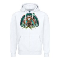 White turquoise gemstones brown baby cow  rainbow Zipper Hoodie - BarkalooDesign
