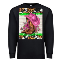 Black cowgitl hat and roses Premium Sweatshirt - AdoDesignShop