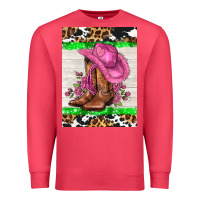 Cardinal cowgitl hat and roses Premium Sweatshirt - AdoDesignShop