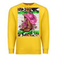 Lemon cowgitl hat and roses Premium Sweatshirt - AdoDesignShop
