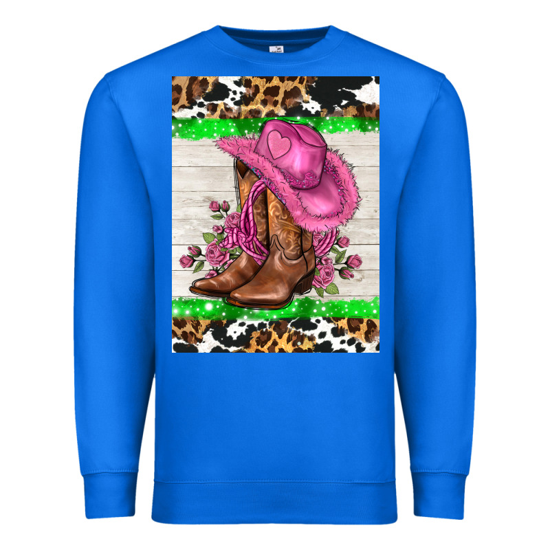 Cowgitl Hat And Roses Premium Sweatshirt by AdoDesignShop | Teevron