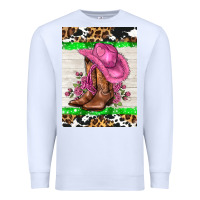 White cowgitl hat and roses Premium Sweatshirt - AdoDesignShop
