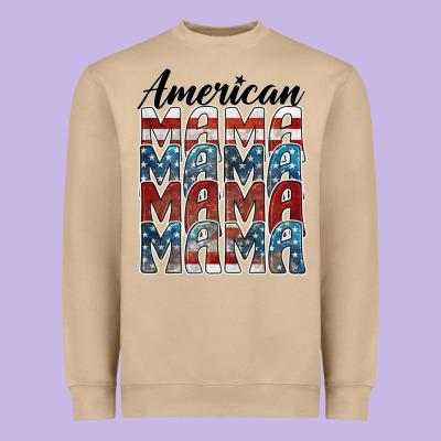 American Mama Heavyweight Sweatshirt Designed By Barkaloodesign