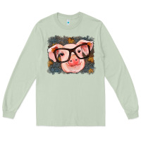 Matcha Fall Autumn Pig Long Sleeve Tee - RanaPortraitStore