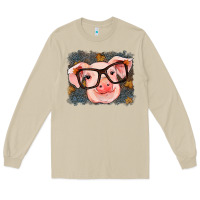 Mushroom Fall Autumn Pig Long Sleeve Tee - RanaPortraitStore