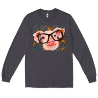 Smoke Fall Autumn Pig Long Sleeve Tee - RanaPortraitStore
