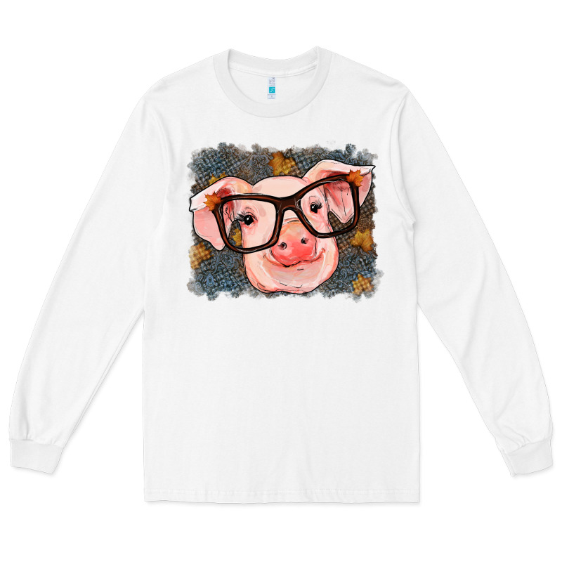 Fall Autumn Pig Long Sleeve Tee by RanaPortraitStore | Teevron